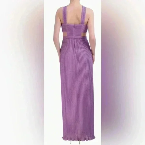 BNWT Crisscross Cut-Out pleated and lined long Gown - Picture 4 of 17